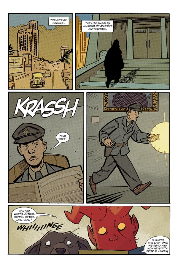 Interior preview page from YOUNG HELLBOY: THRILLING SKY ADVENTURES #1 CHRIS O'HALLORAN COVER