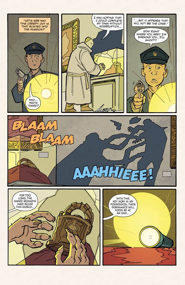 Interior preview page from YOUNG HELLBOY: THRILLING SKY ADVENTURES #1 CHRIS O'HALLORAN COVER