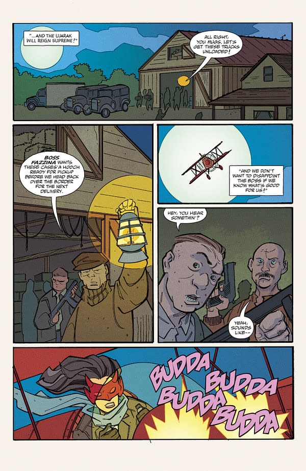 Interior preview page from YOUNG HELLBOY: THRILLING SKY ADVENTURES #1 CHRIS O'HALLORAN COVER