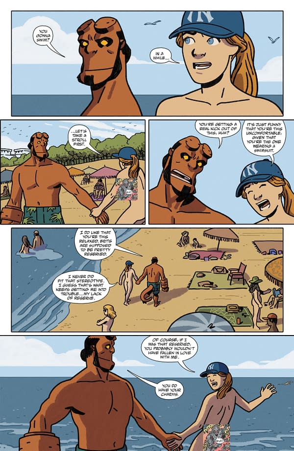 Interior preview page from HELLBOY IN LOVE: OBSIDIAN #1 ALEX NIETO COVER