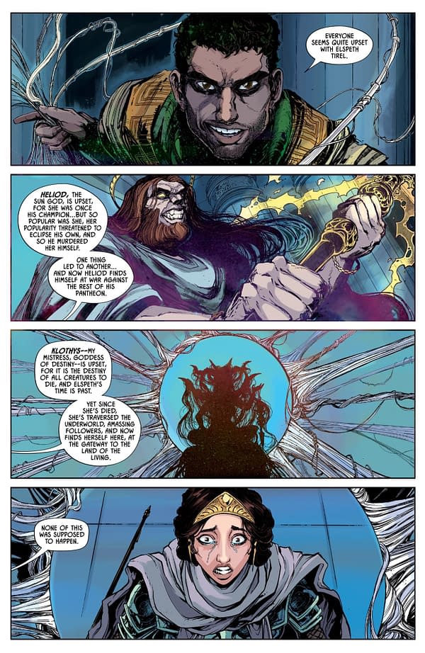 Interior preview page from MAGIC: THE GATHERING: UNTOLD STORIES - ELSPETH #4 OWEN GIENI COVER