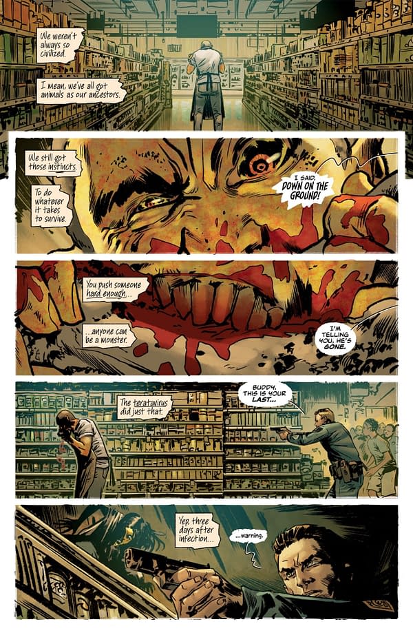Interior preview page from ONLY THE SAVAGE ARE LEFT #1 STEFANO RAFFAELE COVER