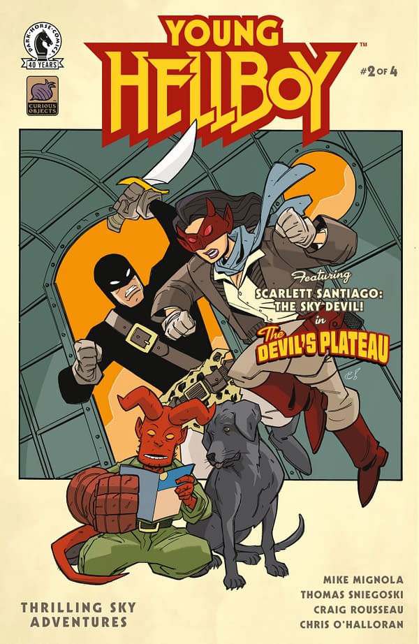 Cover image for YOUNG HELLBOY: THRILLING SKY ADVENTURES #2 CRAIG ROUSSEAU COVER