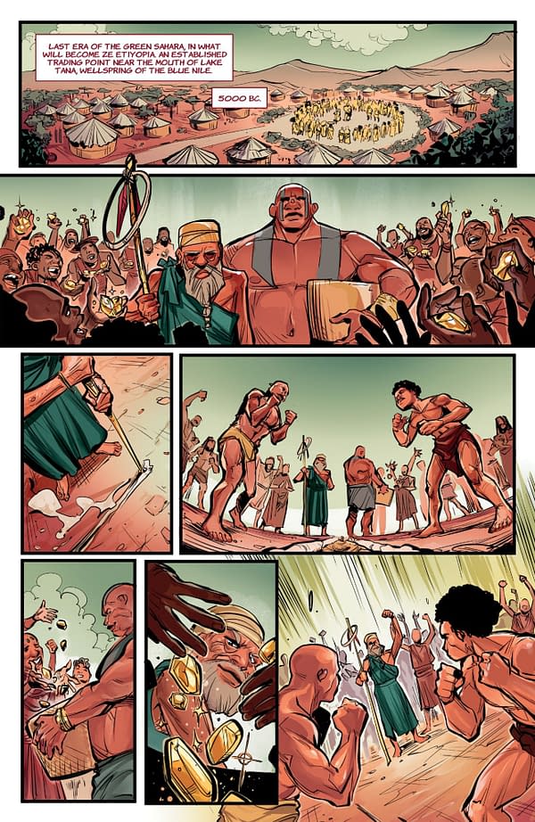 Interior preview page from THE RING: THE MAN WHO BEAT THE MAN #1 OLIVER BARRETT COVER