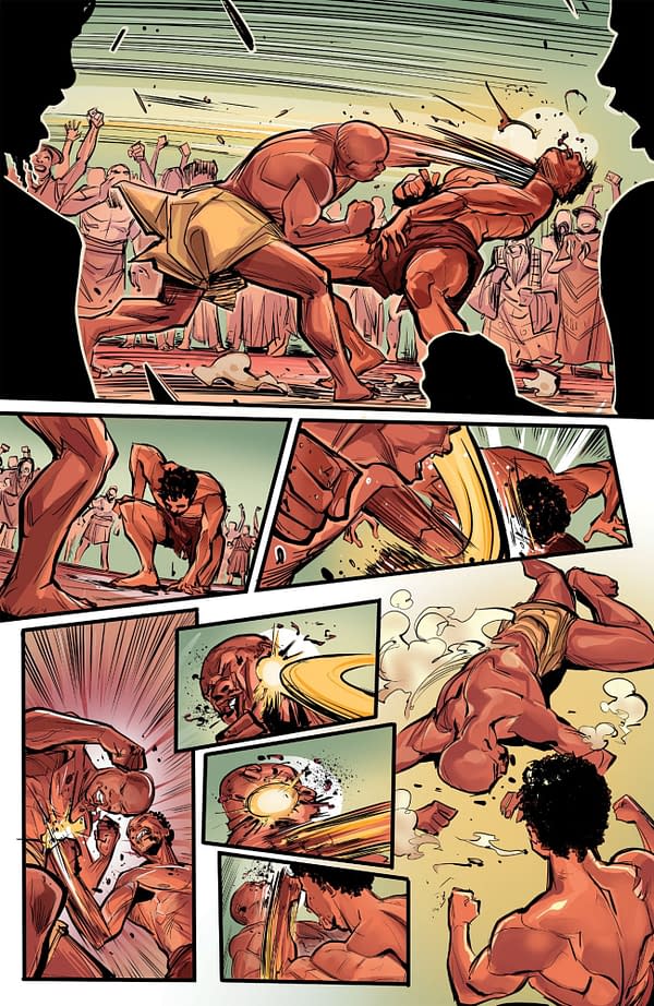 Interior preview page from THE RING: THE MAN WHO BEAT THE MAN #1 OLIVER BARRETT COVER