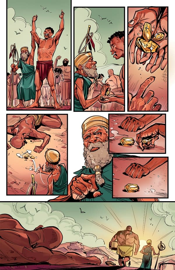 Interior preview page from THE RING: THE MAN WHO BEAT THE MAN #1 OLIVER BARRETT COVER