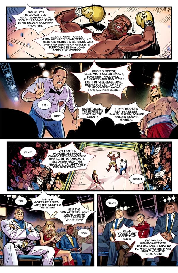 Interior preview page from THE RING: THE MAN WHO BEAT THE MAN #1 OLIVER BARRETT COVER