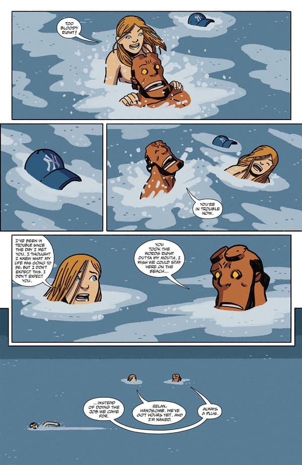 Interior preview page from HELLBOY IN LOVE: OBSIDIAN #1 ALEX NIETO COVER