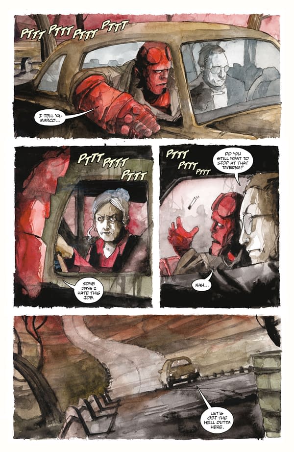 Interior preview page from HELLBOY AND THE B.P.R.D.: THE MONSTER OF NIVOLA DANIELE SERRA COVER