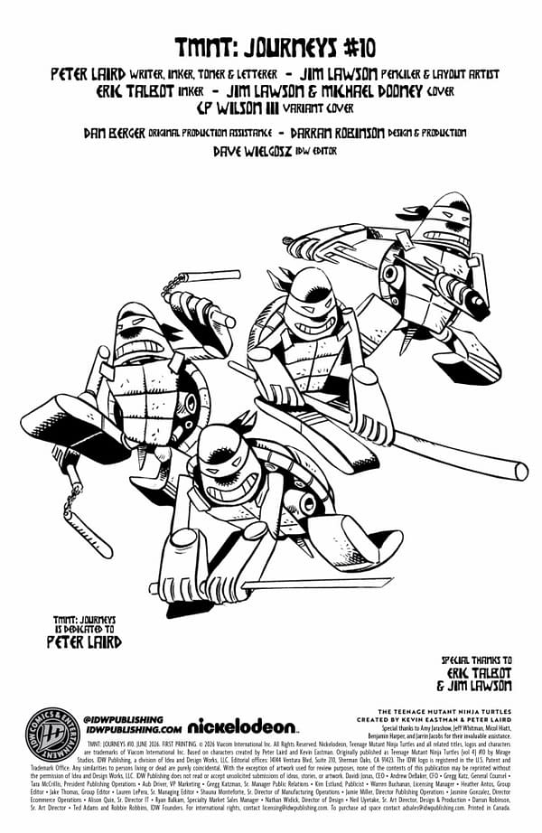 Interior preview page from TMNT: JOURNEYS #10 JIM LAWSON COVER