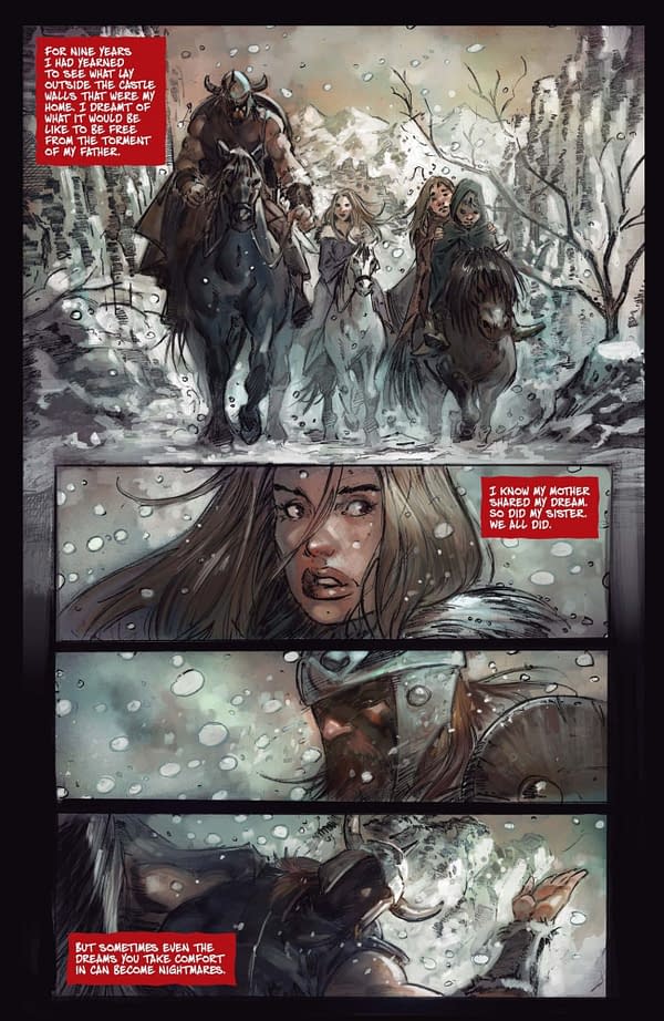 Interior preview page from Fire and Ice: Darkwolf #1
