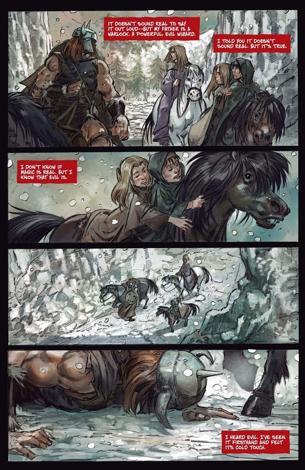 Interior preview page from Fire and Ice: Darkwolf #1