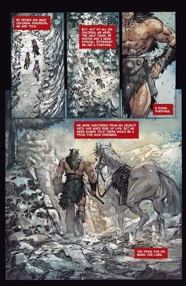 Interior preview page from Fire and Ice: Darkwolf #1