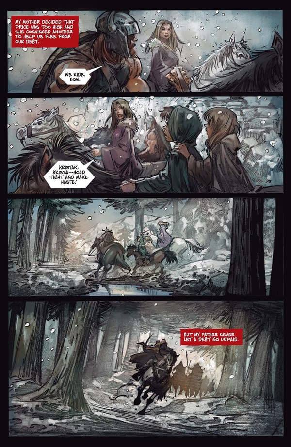 Interior preview page from Fire and Ice: Darkwolf #1
