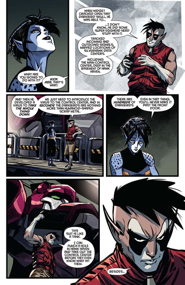 Interior preview page from ThunderCats x SilverHawks: ThunderHawks #4