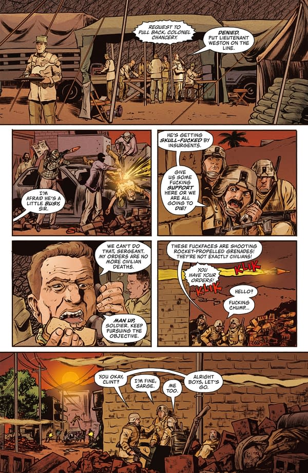 Interior preview page from AMERICAN CAPER #9 TYLER BOSS COVER