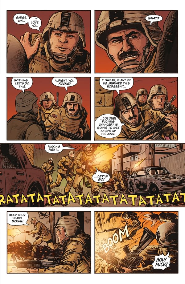 Interior preview page from AMERICAN CAPER #9 TYLER BOSS COVER