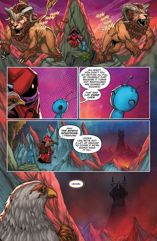 Interior preview page from HE-MAN AND THE MASTERS OF THE UNIVERSE: THE WINGS OF FATE #2 WILL SLINEY COVER