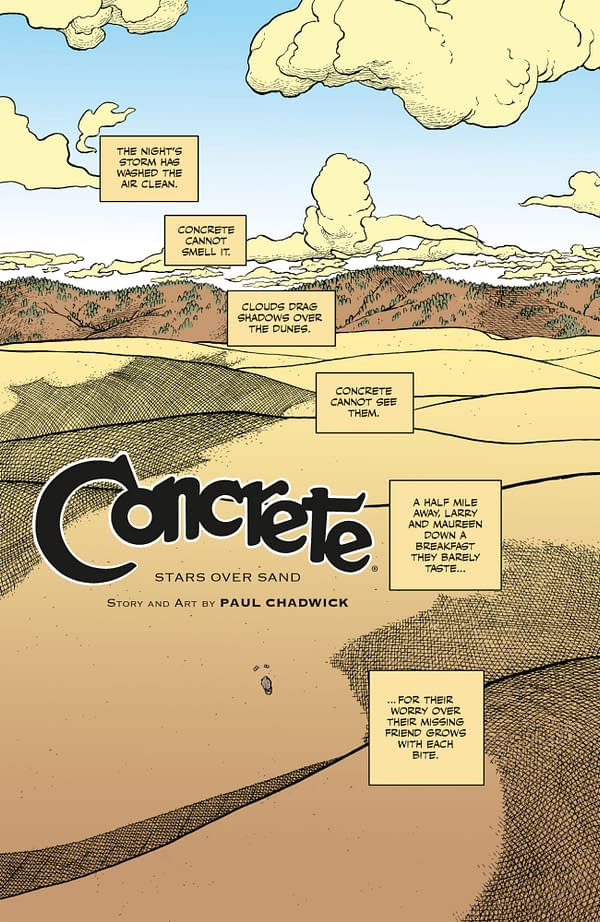 Interior preview page from CONCRETE: STARS OVER SAND #2 PAUL CHADWICK COVER