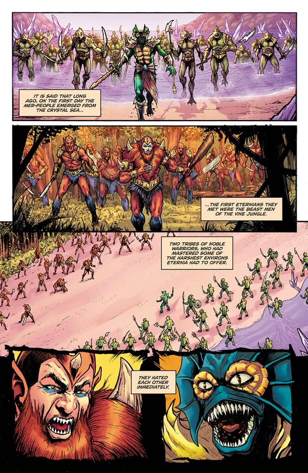 Interior preview page from MASTERS OF THE UNIVERSE: GENESIS #1 MARK BUCKINGHAM COVER