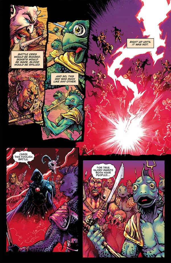 Interior preview page from MASTERS OF THE UNIVERSE: GENESIS #1 MARK BUCKINGHAM COVER