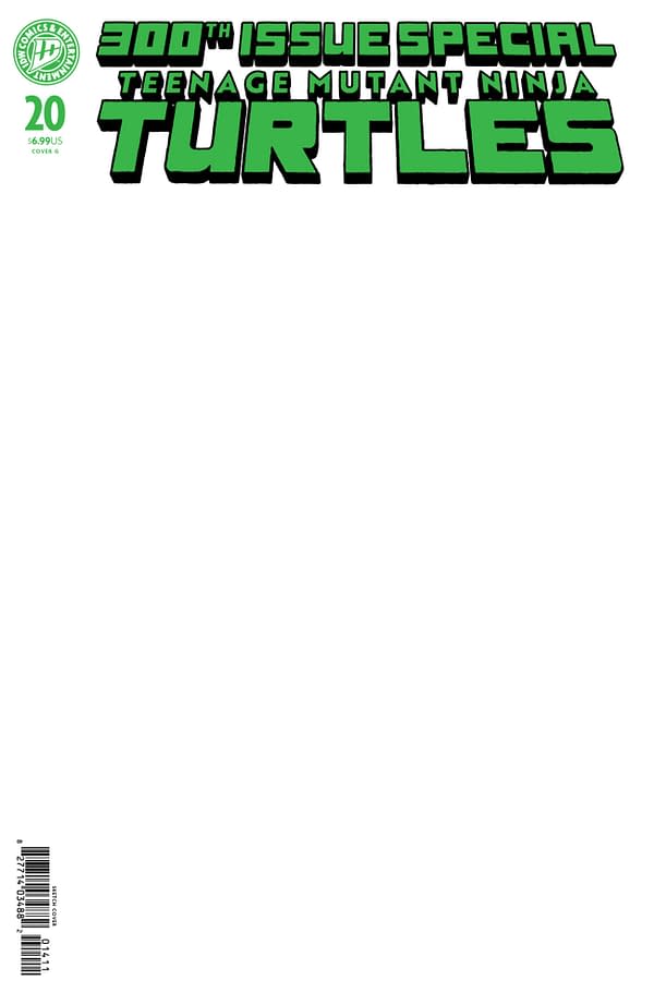 Cover image for Teenage Mutant Ninja Turtles #20: 300th Issue Special: G Foil Stamped (Sketch Variant)