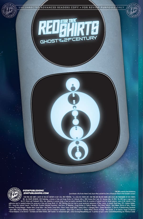 Interior preview page from STAR TREK: RED SHIRTS - GHOST OF THE 21ST CENTURY #1 CHRIS SHEHAN COVER