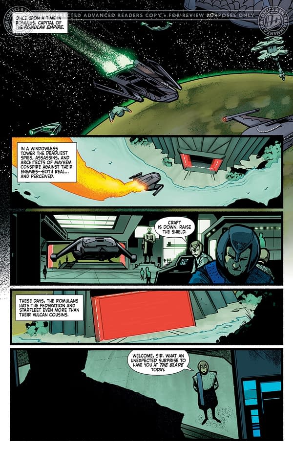 Interior preview page from STAR TREK: RED SHIRTS - GHOST OF THE 21ST CENTURY #1 CHRIS SHEHAN COVER