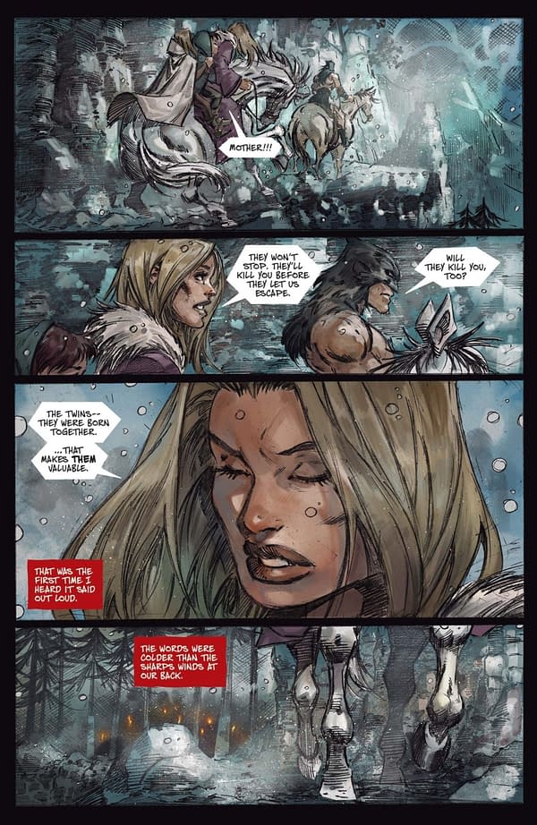 Interior preview page from Fire and Ice: Darkwolf #2
