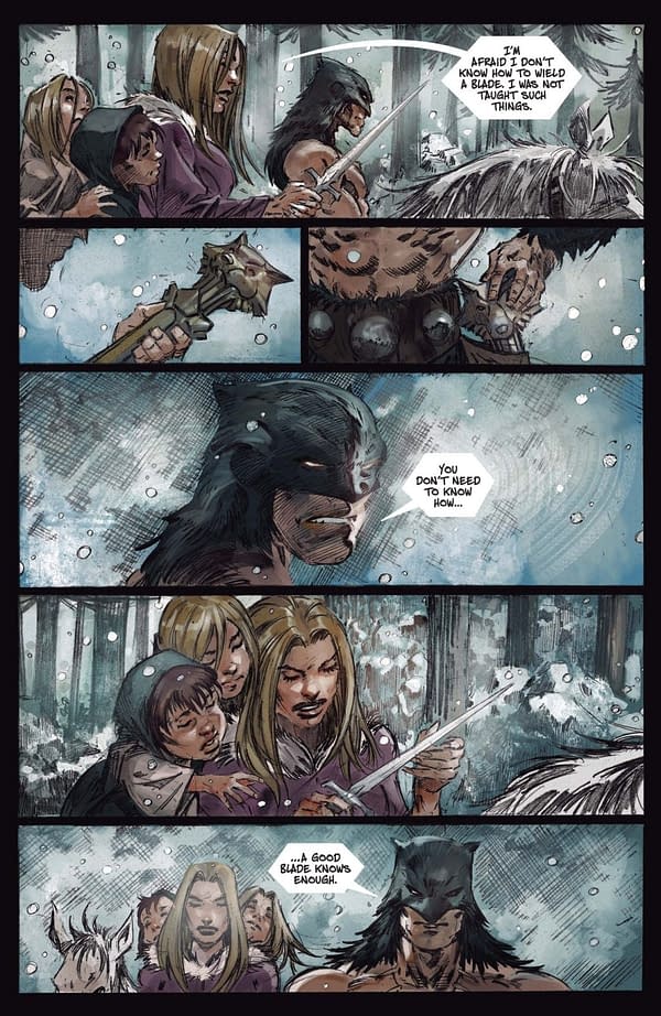 Interior preview page from Fire and Ice: Darkwolf #2