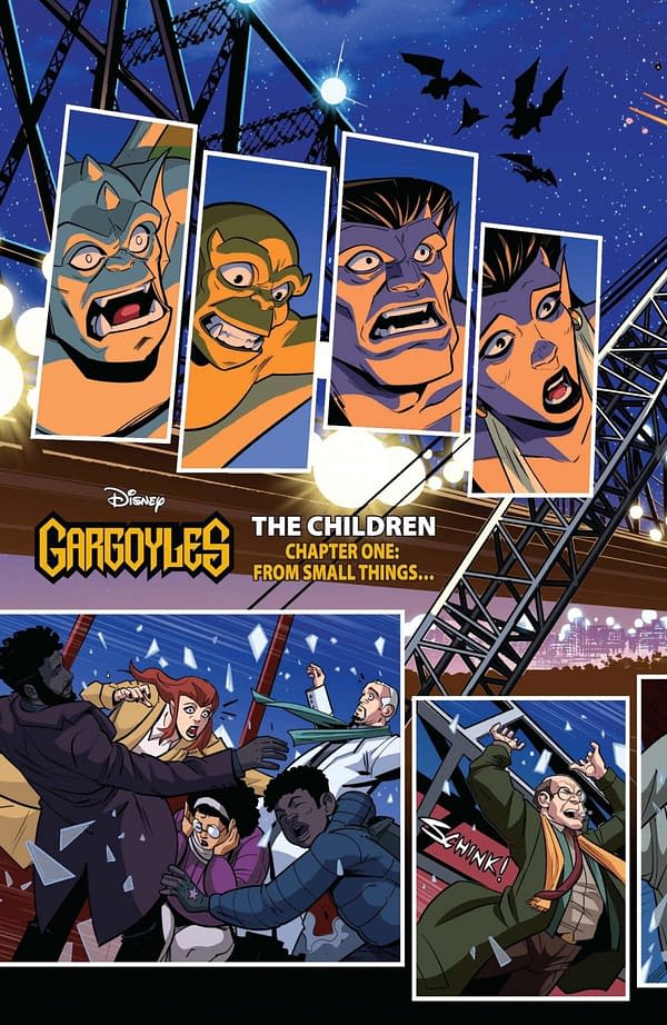 Interior preview page from Gargoyles #1
