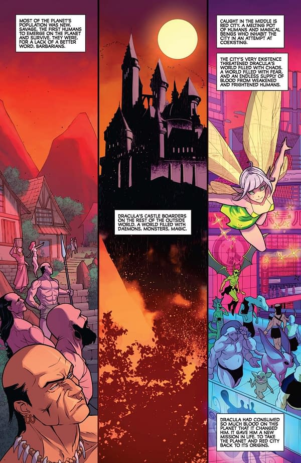 Interior preview page from Vampirella versus Red Sonja: Red City #1