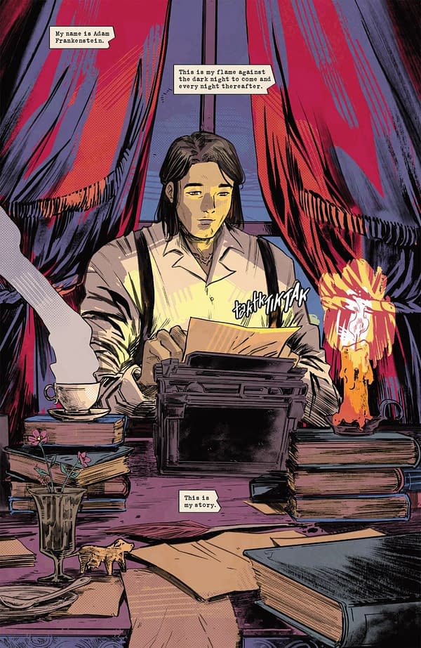 Interior preview page from THE PERFECTLY MONSTROUS LIFE OF ADAM FRANKENSTEIN DAVID TALASKI COVER