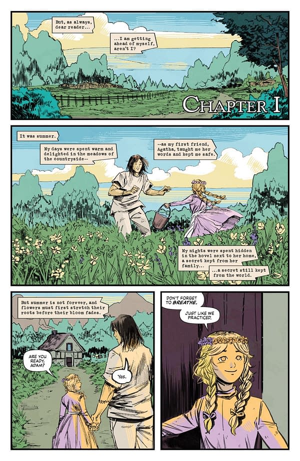 Interior preview page from THE PERFECTLY MONSTROUS LIFE OF ADAM FRANKENSTEIN DAVID TALASKI COVER
