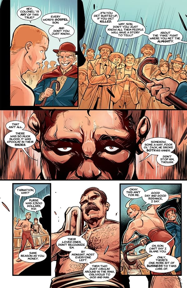 Interior preview page from THE RING: THE MAN WHO BEAT THE MAN #3 OLIVER BARRETT COVER