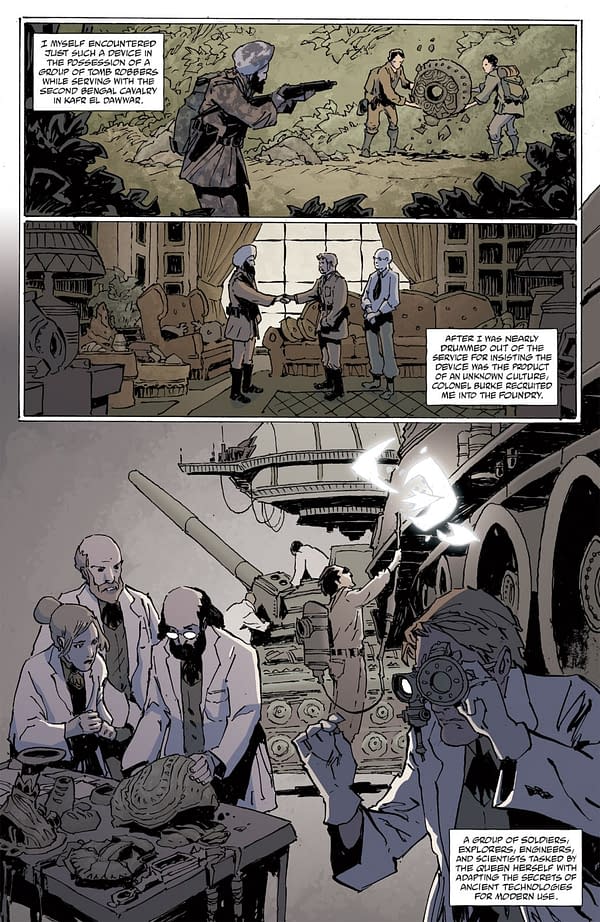 Interior preview page from THE FOUNDRY #1 CHRISTOPHER MITTEN COVER