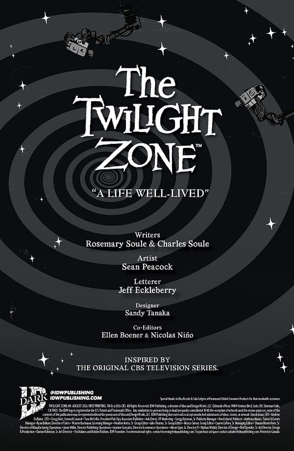 Interior preview page from THE TWILIGHT ZONE #10 SEAN PEACOCK COVER