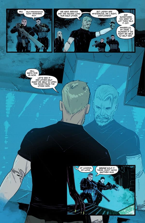 Interior preview page from EVENT HORIZON: INFERNO #4 ROB CAREY COVER