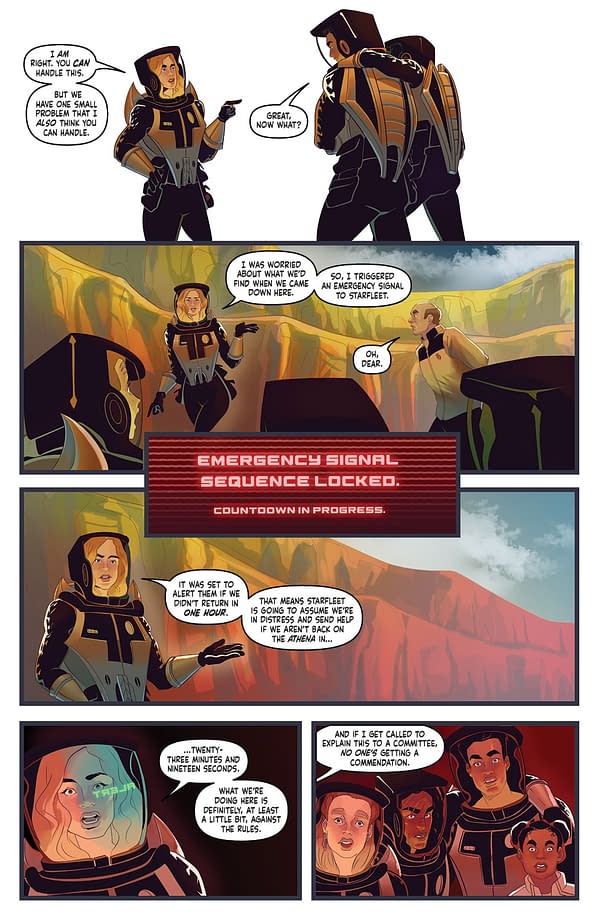 Interior preview page from STAR TREK: STARFLEET ACADEMY - LOST CONTACT #5 CORALI ESPUNA COVER