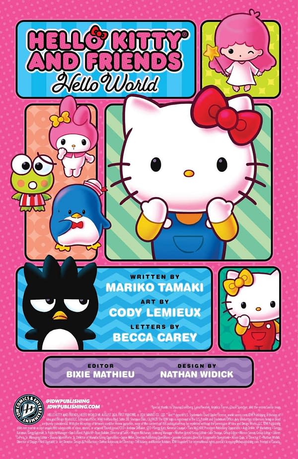 Interior preview page from HELLO KITTY AND FRIENDS: HELLO WORLD! #1 PAULINA GANUCHEAU COVER