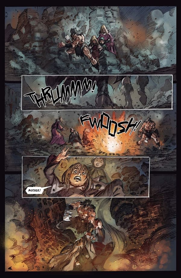 Interior preview page from Fire and Ice: Darkwolf #3