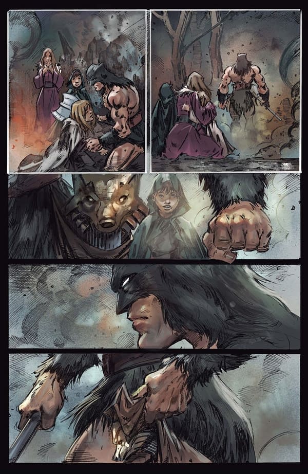 Interior preview page from Fire and Ice: Darkwolf #3