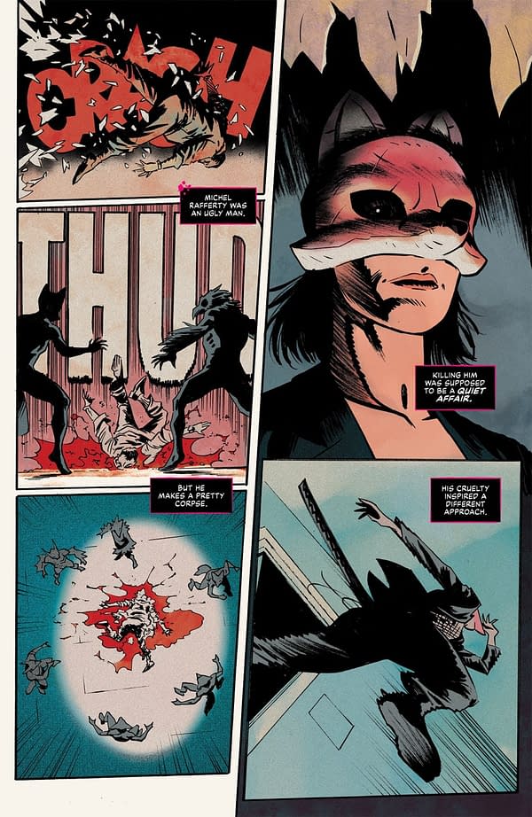 Interior preview page from Exquisite Corpses: Fox Mask Killer #1