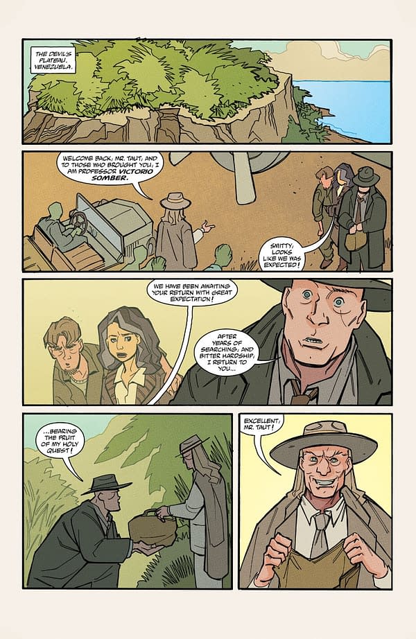 Interior preview page from YOUNG HELLBOY: THRILLING SKY ADVENTURES #3 CRAIG ROUSSEAU COVER