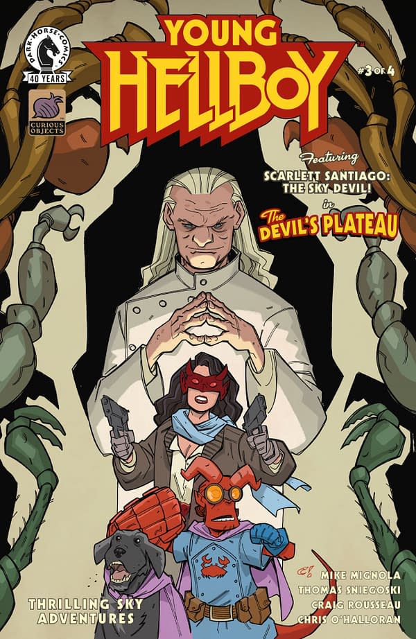 Cover image for YOUNG HELLBOY: THRILLING SKY ADVENTURES #3 CRAIG ROUSSEAU COVER