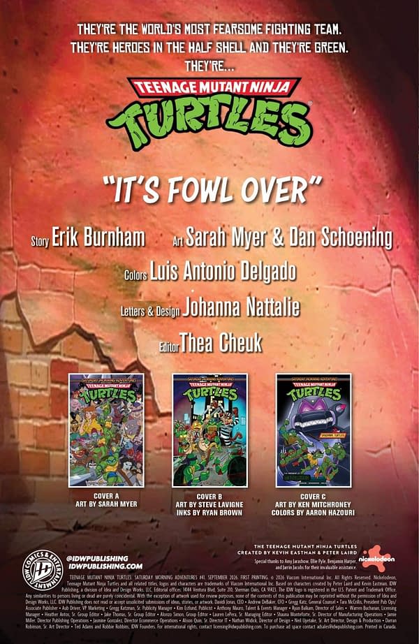 Interior preview page from TEENAGE MUTANT NINJA TURTLES: SATURDAY MORNING ADVENTURES #41 SARAH MYER COVER