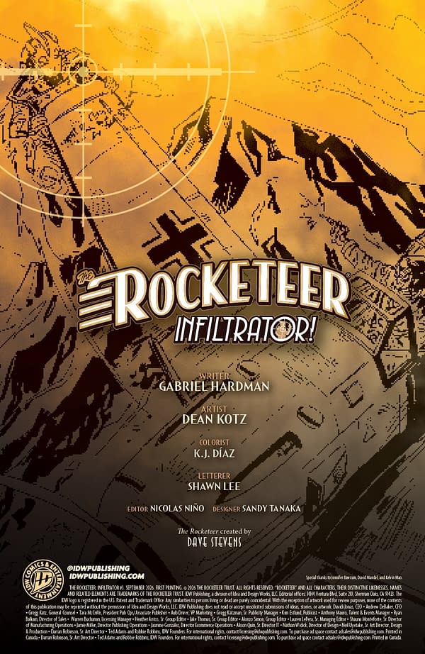 Interior preview page from THE ROCKETEER: INFILTRATOR! #3 DEAN KOTZ COVER