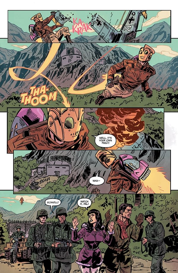 Interior preview page from THE ROCKETEER: INFILTRATOR! #3 DEAN KOTZ COVER