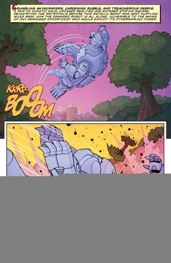 Interior preview page from SONIC THE HEDGEHOG X GODZILLA #2 JACK LAWRENCE COVER