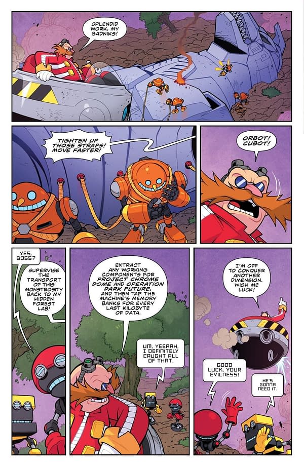 Interior preview page from SONIC THE HEDGEHOG X GODZILLA #2 JACK LAWRENCE COVER